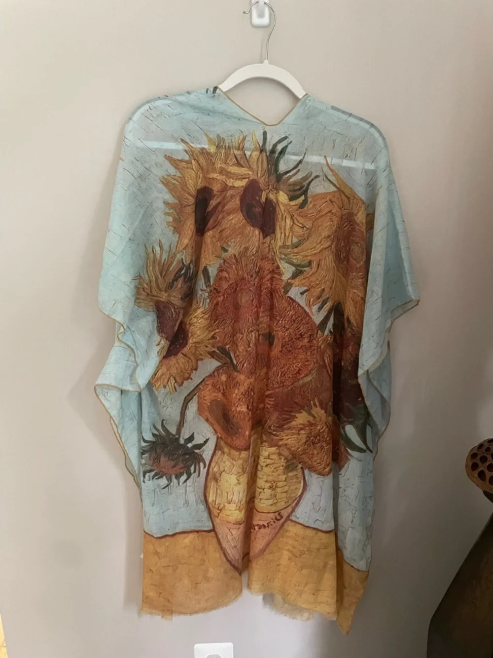 🌻 Van Gogh Inspired Sunflower Kimono Wrap – Lightweight Layer – NWT